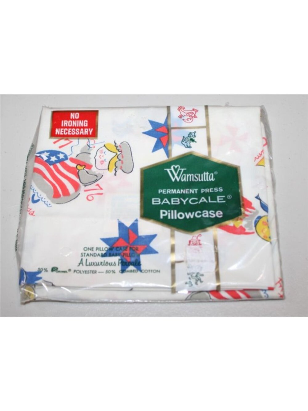 NEW Wamsutta Babycale Baby Pillowcase Vintage Barbara Frietchie Civil War Folk
